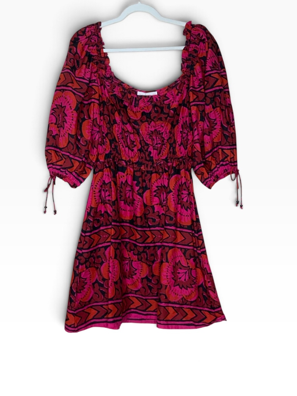 House of Harlow 1960 multicolored Floral Puff-Sleeve Mini Dress